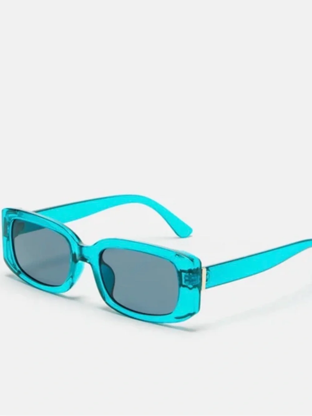 Teal Rectangle Frame Women’s Sunglasses